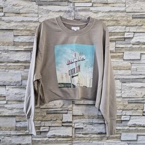 Colsie Sweater Size L Gray/Taupe Y2K Retro Distressed Streetwear Casual